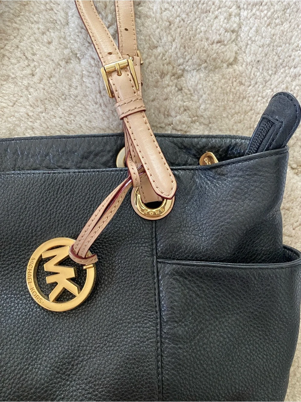 Michael Kors Black Leather Bag